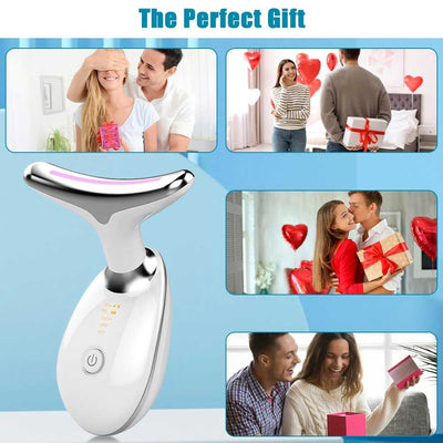 Neck Face Massager Face Sculpting Tool 3 Colour Modes And Vibration For Facial Massager For Double Chin - 5 - CJ