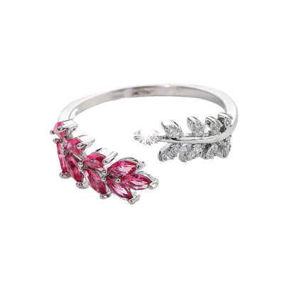 Simple Fashion Creative Leaf Wheat Ring - 0 - CJ