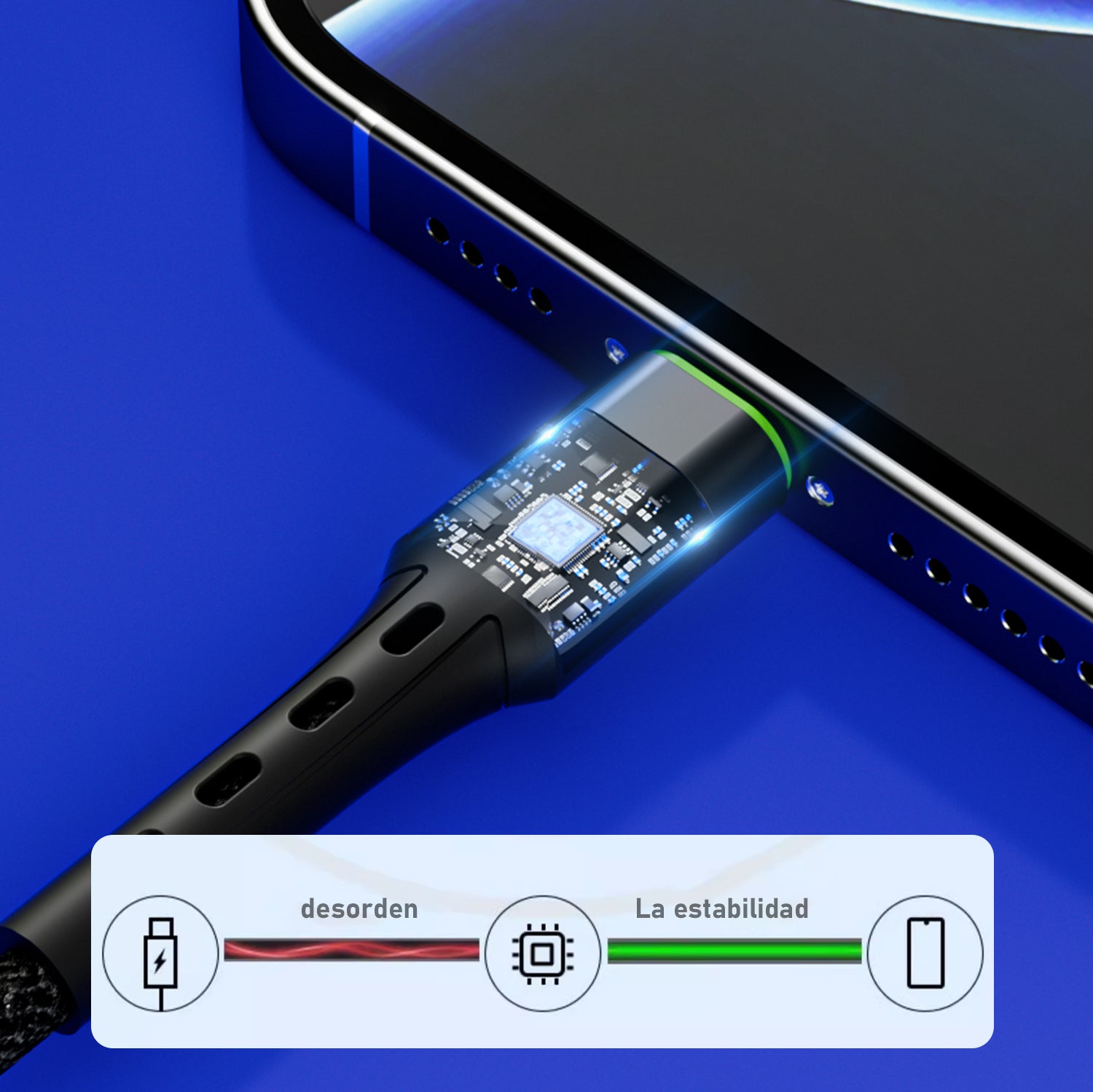 L203 Lightning Cable 2.4A 1M Black USB 3.0 UWINN - 5 - CJ