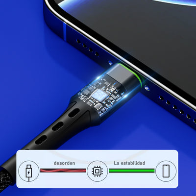 L203 Lightning Cable 2.4A 1M Black USB 3.0 UWINN - 5 - CJ