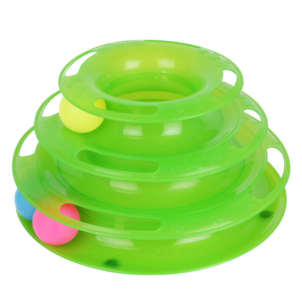 Pet Cat Crazy Ball Disk Interactive Toys Amusement Plate Trilaminar Funny Toy - 5 - CJ