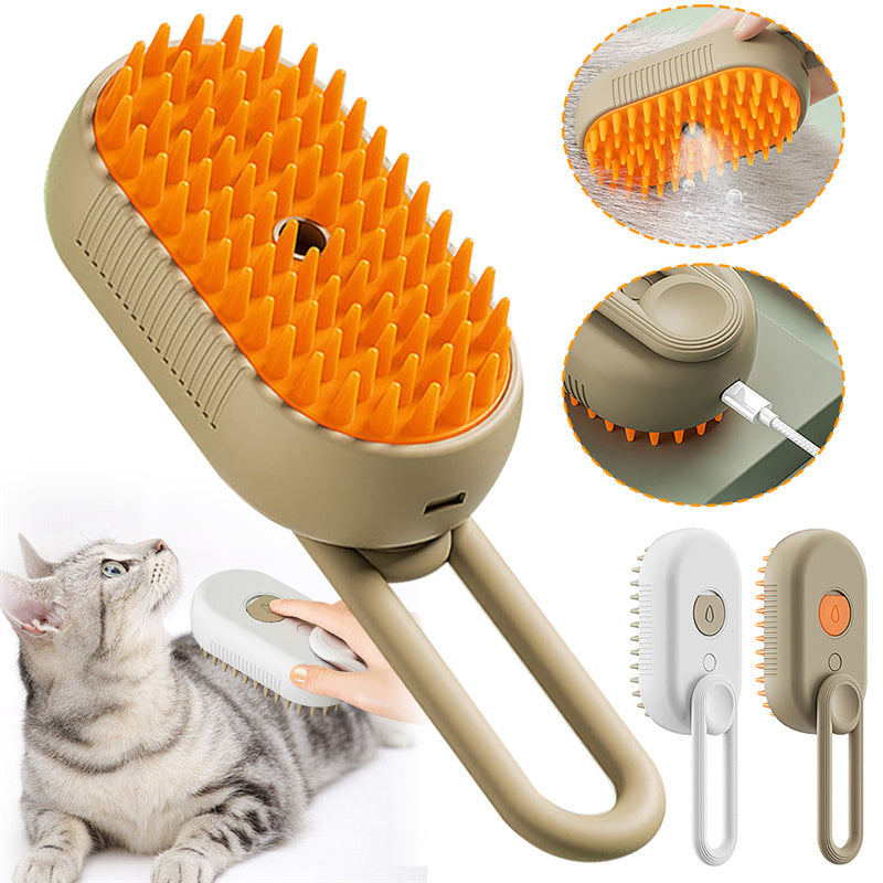 Cat Steam Brush Steamy Dog Brush 3 In 1 Electric Spray Cat Hair Brushes For Massage Pet Grooming Comb Hair Removal Combs Pet Products - 0 - CJ