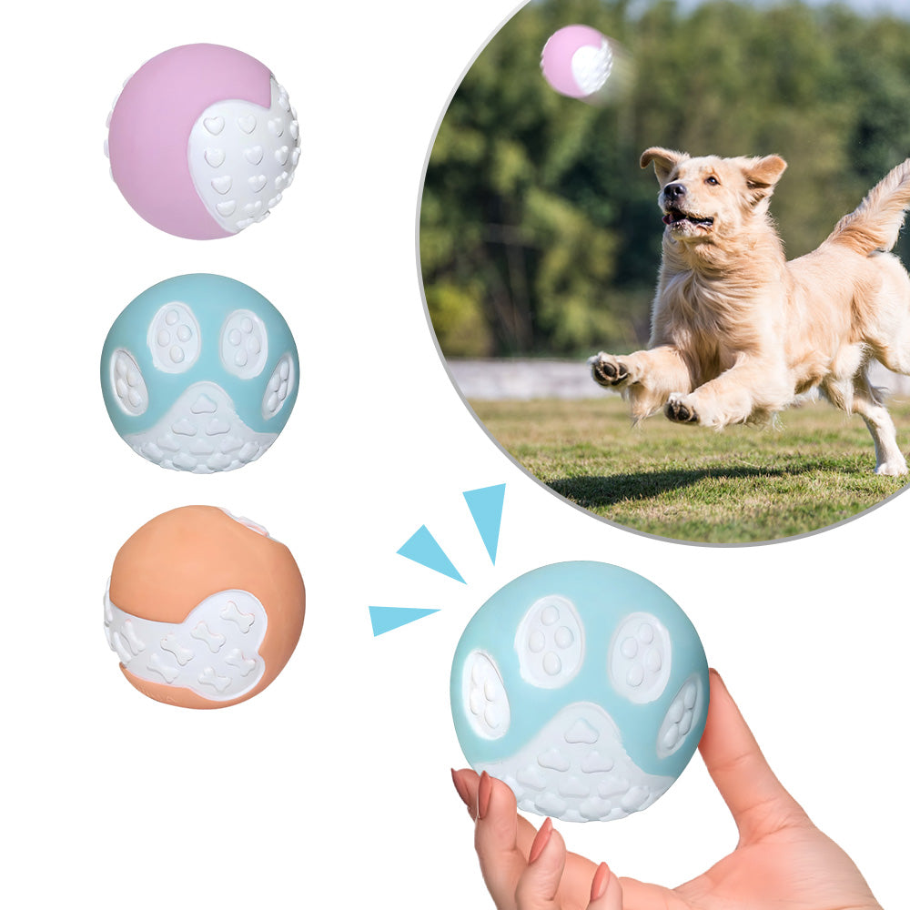 12 PCS Non - Toxic Dog Toy Ball Hard Rubber Solid Ball Cleaning Teeth Durable To Chew And High Rebound Great Pet Play Training Supplies - 5 - CJ