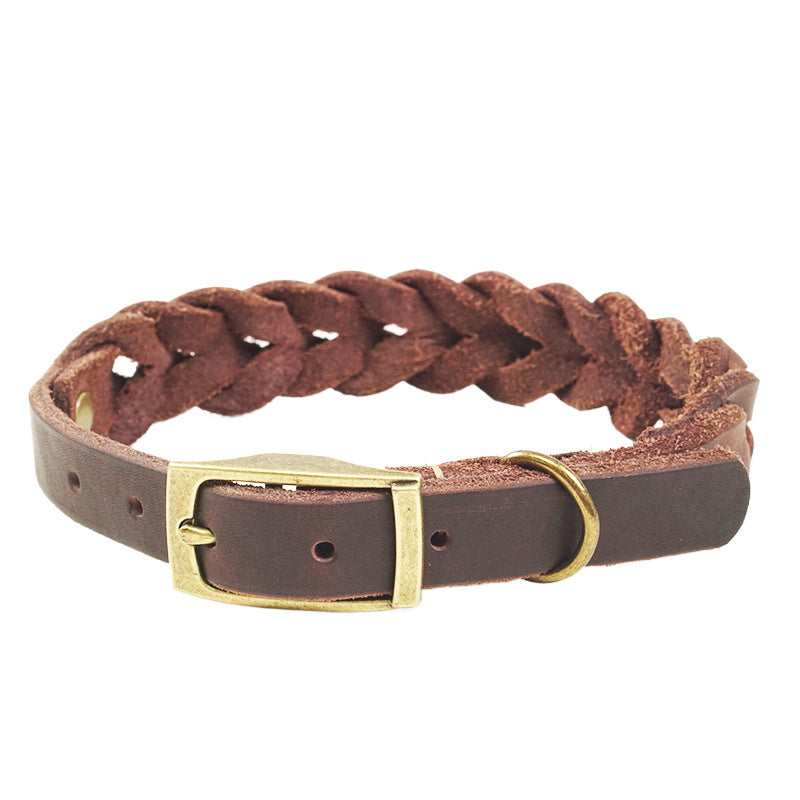 Genuine Leather Dog Leash With Anti - pull Design - 0 - CJ