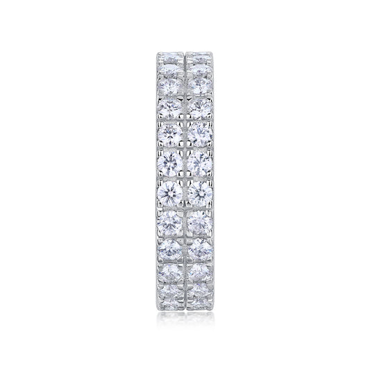1Multi - row Diamond Ring Luxury Fashion Set Moissanite Silver Ring Prohibit TikTok sales - 5 - CJ