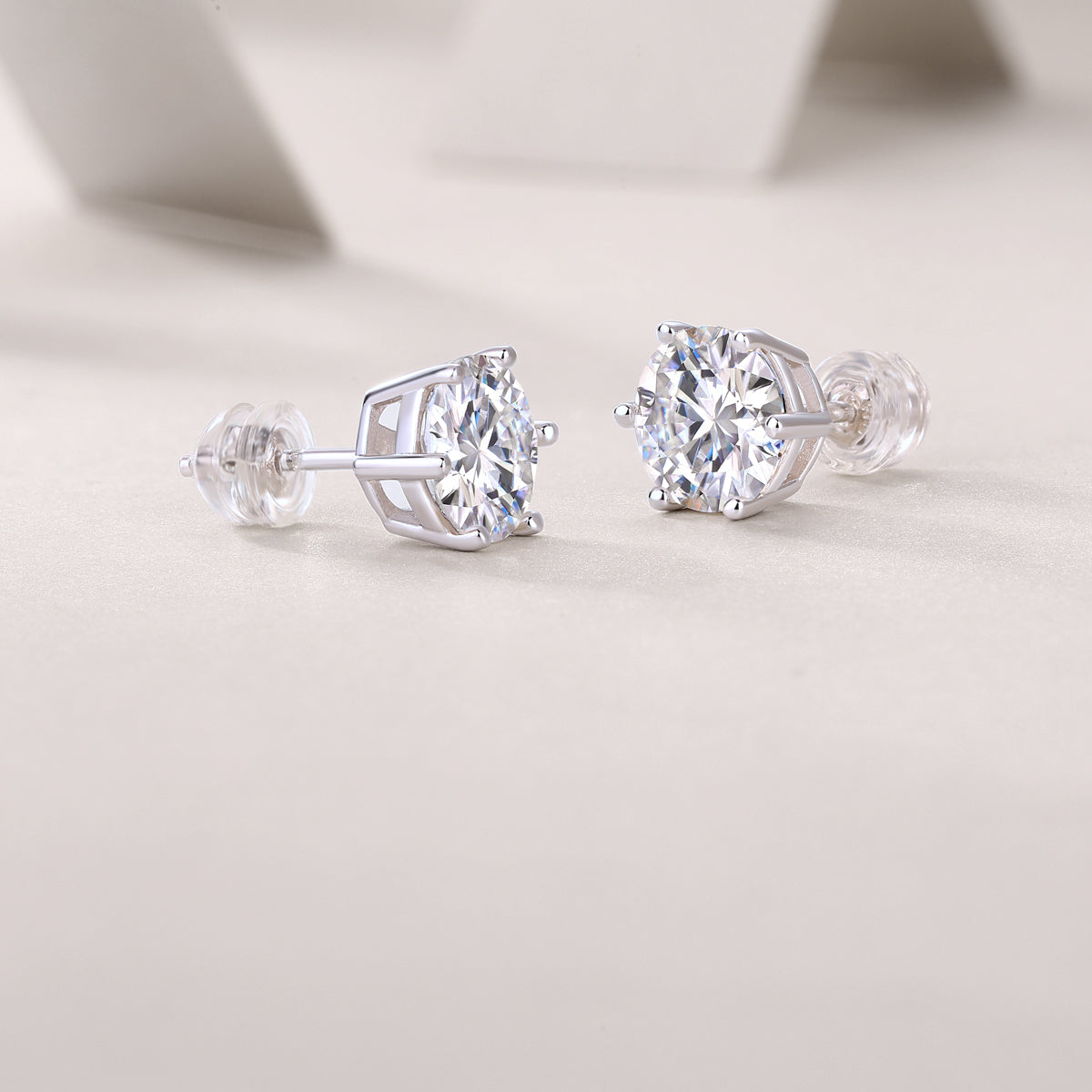 1Years Quiet Good Luxury Fashion Diamond Earrings Stud Mosan Diamond Silver Jewelry Prohibit TikTok sales - 5 - CJ
