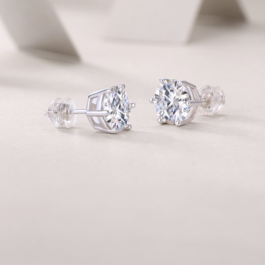 1Years Quiet Good Luxury Fashion Diamond Earrings Stud Mosan Diamond Silver Jewelry Prohibit TikTok sales - 5 - CJ