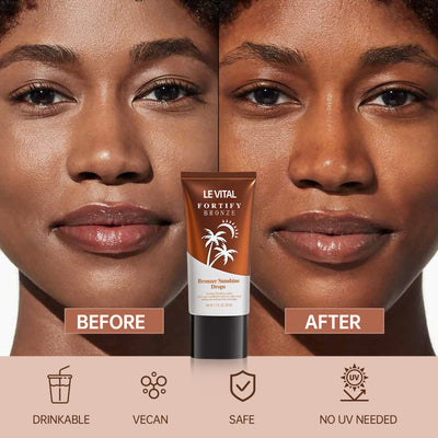 Bronzing Self - Tanner Lotion, Quick - Dry, Long - Lasting, Sunless Tanning For All Light Beige Tones, Vegan & Paraben - Free - 5 - CJ