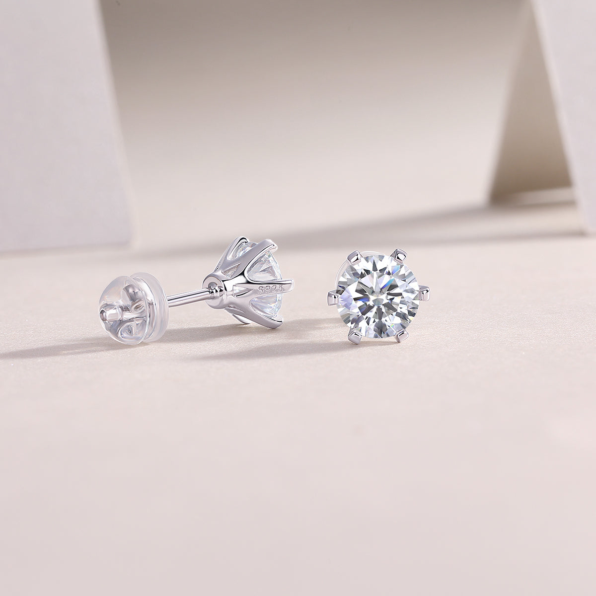 1Quiet Luxury Fashion Diamond Earrings Stud Set With Mosan Diamond Silver Ornaments Prohibit TikTok sales - 5 - CJ