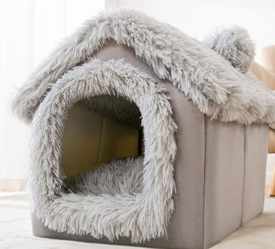 Foldable Dog House Pet Cat Bed Winter Dog Villa Sleep Kennel Removable Nest Warm Enclosed Cave Sofa Pets Supplies - 0 - CJ