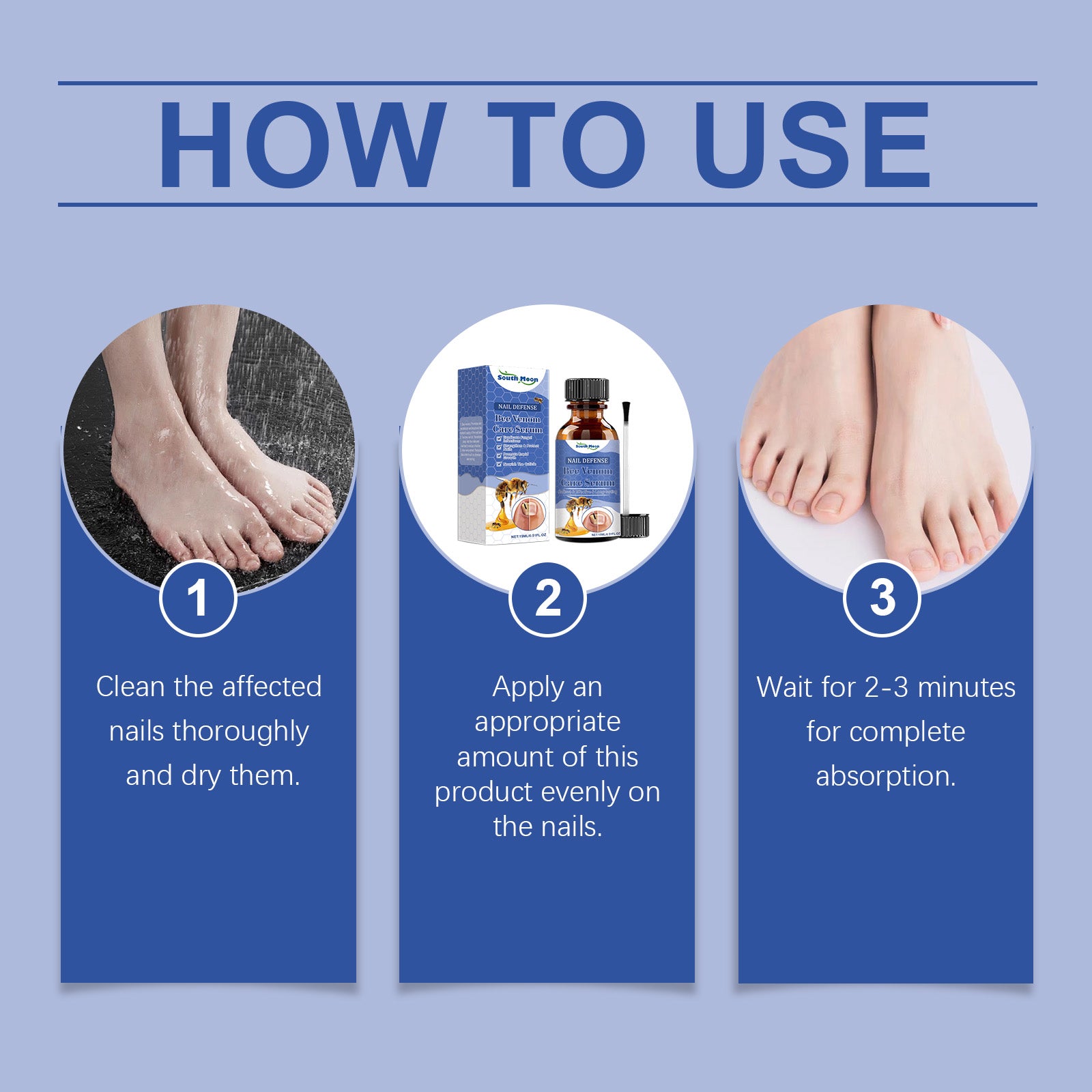 South Moon Bee Venom Nail Care Solution, Hand And Foot Nails Nutrition Gentle Cleaning And Repairing Manicure Surface Maintenance - 5 - CJ