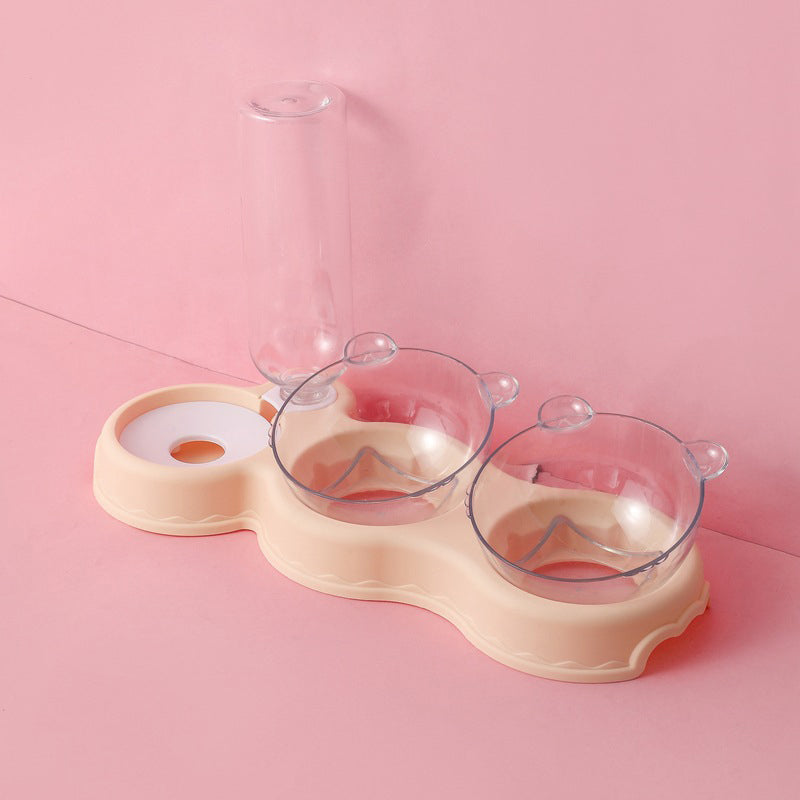 Pet Supplies Cat Double Bowl Automatic Drinking Water - 0 - CJ