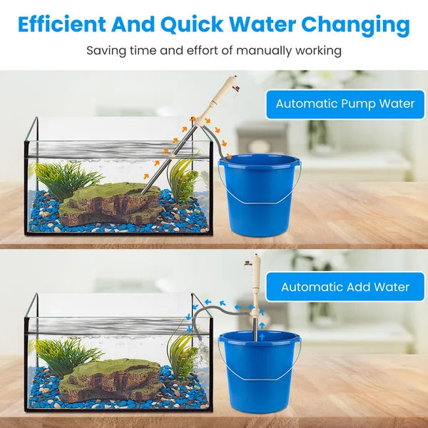 Multifunctional Electric Aquarium Gravel Cleaner Kit Length Adjustable Automatic Fish Tank Vacuum Cleaner - 5 - CJ