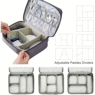 Electronics Organizer Travel Cable Organizer Bag Waterproof Portable Digital Storage Bag Electronic Accessories Case Cable Charger Organizer Case - 5 - CJ