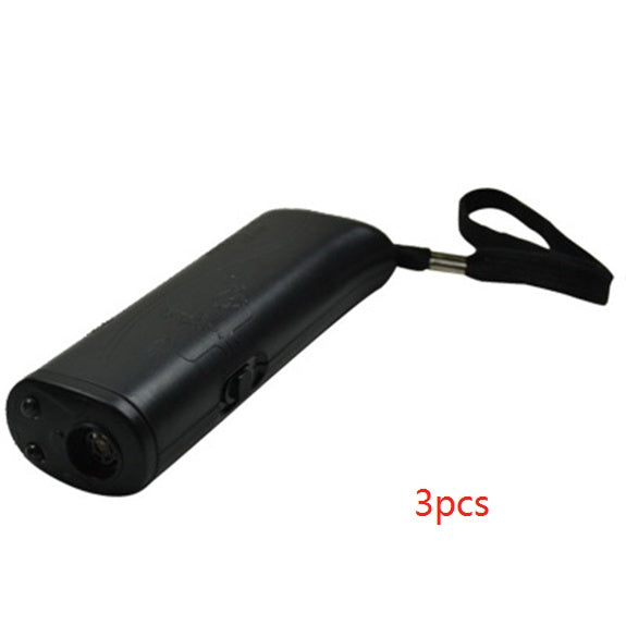 3 - in - 1 Anti Barking Dog Training Device Ultrasonic Dog Training Repeller  LED Flashlight - 0 - CJ - 3pcs Black - CJJJCWGX00011 - 3pcs Black