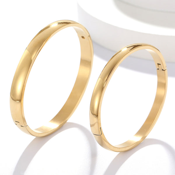 Two Piece Set Of Fashionable Hot Selling Metal Stainless Steel Material Couple Style Men's And Women's Wristbands Bracelet Gift - 5 - CJ