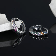 Full Body 925 Sterling Silver Multi Color Striped Earrings For Women - 4 - https://x.com/titan_prim62775J