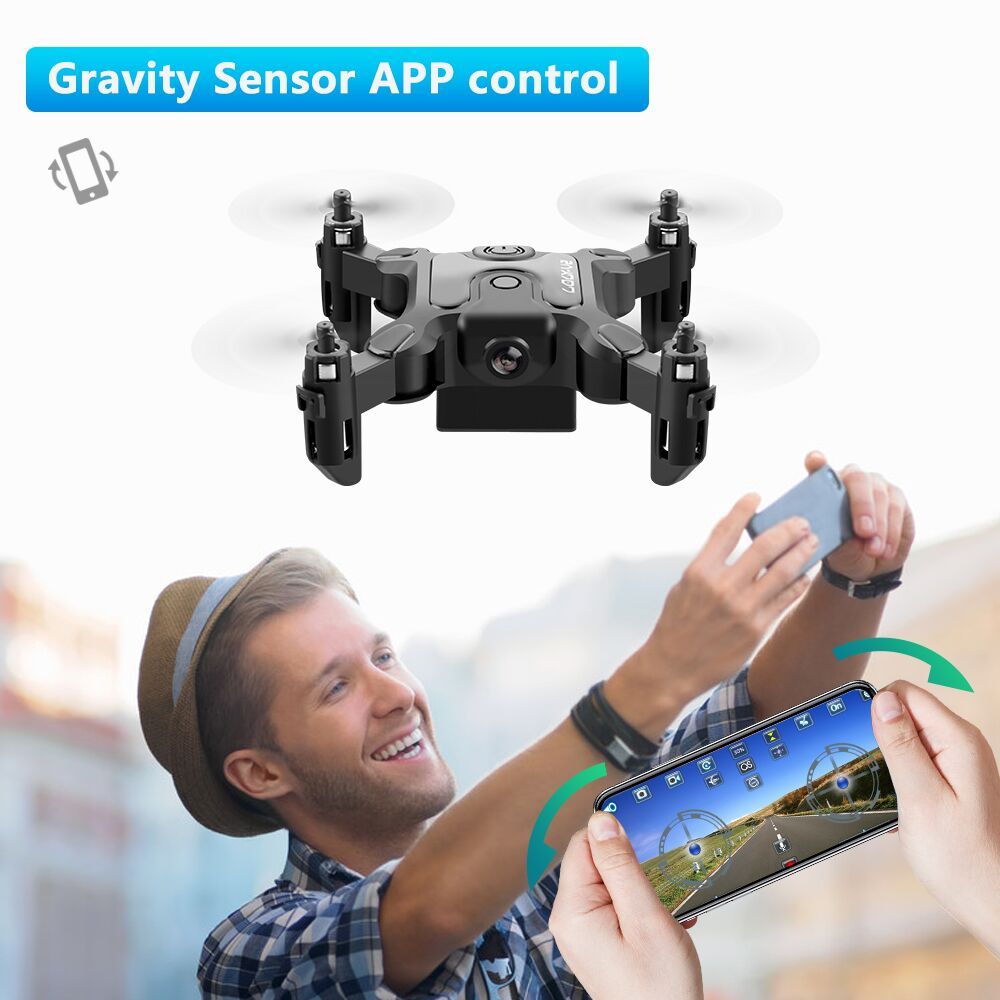 DE 4DRC V2 Mini Drone Selfie WIFI FPV With HD Camera Foldable Arm RC Quadcopter Toy