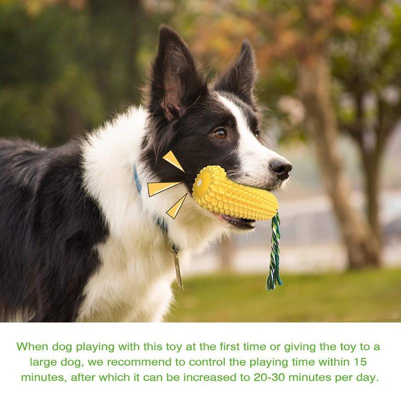 PROKEl Dog Chew Toys Corn Stick Toy For Smal  MediumLarge Breed 5.8   Squeak Corn Stick Ropetoy - 5 - CJ