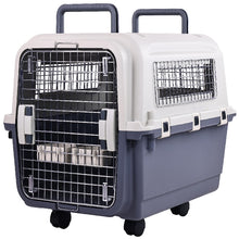 Only Supports Self Pickup  Plastic Dog Kennel, Pet Transport, Rolling Plastic Airline Approved Wire Door Travelling Dog Crate, Small - Medium - Large - 5 - CJ