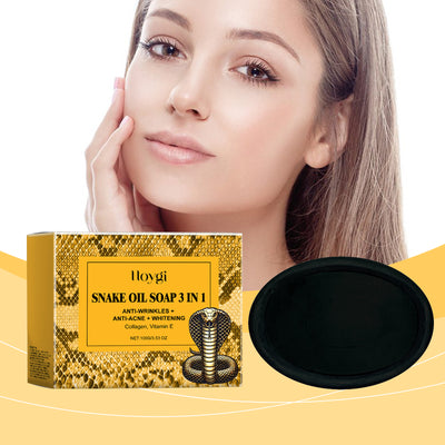 Hoygi Snake Oil Cleansing Soap Gently Cleanses Facial Skin Soft, Smooth And Refreshing Oil Control Skin Cleansing Soap - 5 - CJ