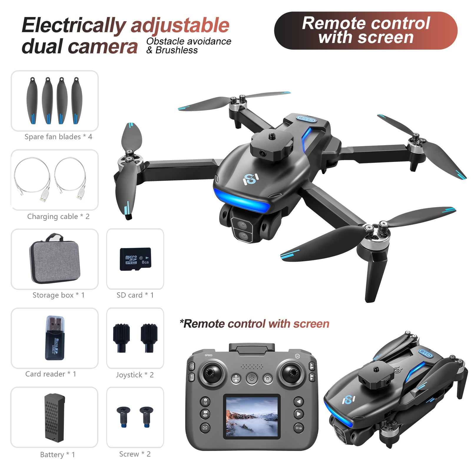 GPS Drone S181 Drone Brushless One - Key Return Intelligent Obstacle Avoidance Quadcopter Remote Control - 5 - CJ