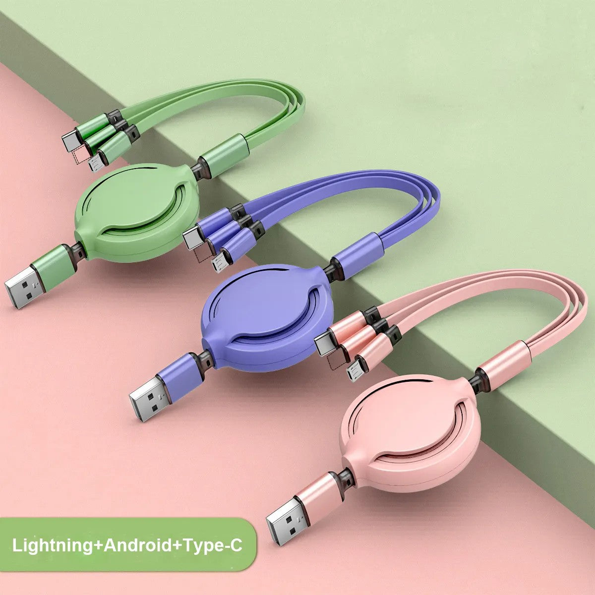 Three - in - one Mobile Phone Data Cable, Free Switching Of Interfaces, Multi - device Charging Is Super Convenient. - 5 - CJ