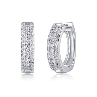 1Splendid Night Luxury Fashion Diamond Earrings Stud Set With Mosan Diamond Silver Ornaments Prohibit TikTok sales - 5 - CJ