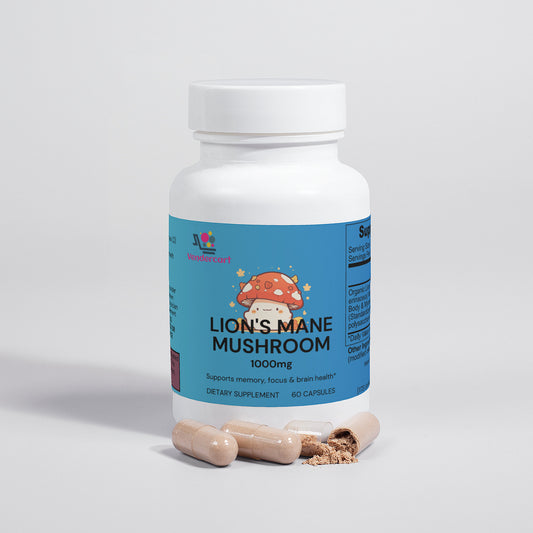 Lions Mane Mushroom Supplement Cognitive Support, Focus, Mood Boost, And Recovery For Athletes - 5 - CJ