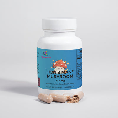 Lions Mane Mushroom Supplement Cognitive Support, Focus, Mood Boost, And Recovery For Athletes - 5 - CJ
