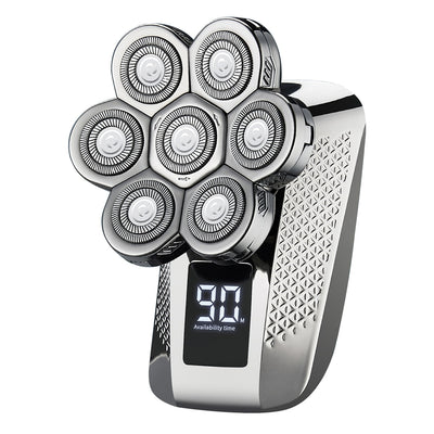 1Pc Head Shavers For Bald Men 5 In 1 7D Electric Rotary Razor Rechargeable Cordless Head Beard Trimmer Shaver Kit IPX6 Waterproof Dry Wet Grooming Kit With 3 Combs - 5 - CJ