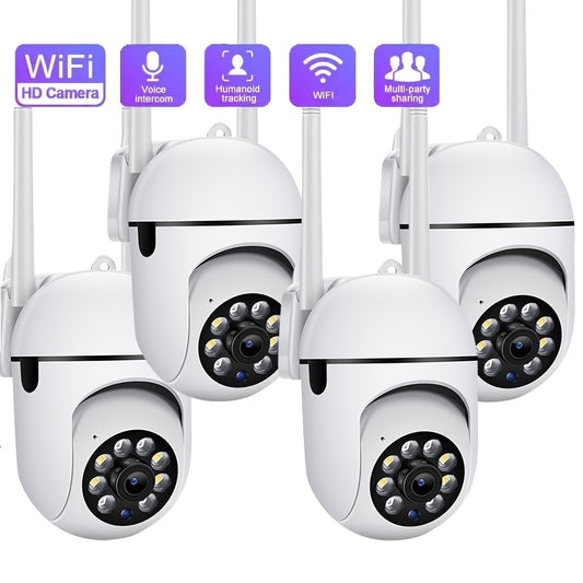 Courtyard Guardian Outdoor Spherical Camera Set - 1080P 360 Blind Spot Monitoring, Wireless 2.4G Anti - interference, Full - color Night Vision, Motion Tracking & Remote Viewing Via App - 5 - CJ