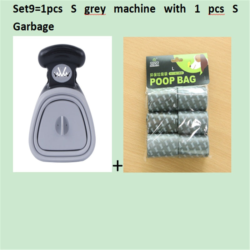 Dog Pet Travel Foldable Pooper Scooper With 1 Roll Decomposable bags Poop Scoop Clean Pick Up Excreta Cleaner Epacket Shipping - 0 - CJ - Set 9 - GreySXS - CJJJCWGY00674 - Set 9 - GreySXS