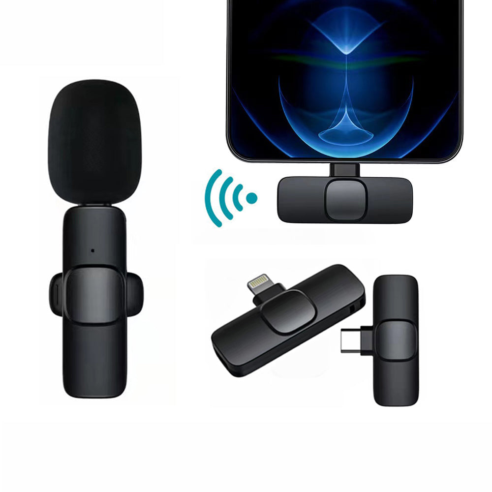 Wireless Lavalier Microphone Portable Audio Video Recording Mini Mic For I Phone Android Long Battery Life Live Broadcast Gaming - 5 - CJ