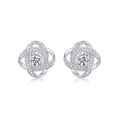 1Hope Beam - A Fashionable And Luxurious Diamond Jewelry Piece Set With Half - carat Moissanite S925 Sterling Silver And Platinum - plated Stud Earrings Prohibit TikTok sales - 5 - cjdropshipping