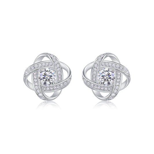 1Hope Beam - A Fashionable And Luxurious Diamond Jewelry Piece Set With Half - carat Moissanite S925 Sterling Silver And Platinum - plated Stud Earrings Prohibit TikTok sales - 5 - cjdropshipping