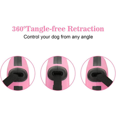 3m And 5m Durable Dog Leash Automatic Retractable Nylon Cat Lead Extension Puppy Walking Running Lead Roulette For Dogs Pet Products - 5 - CJ