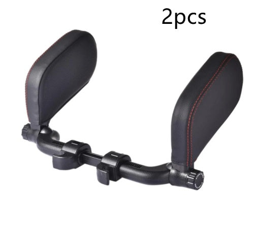 Car headrest pillow Sleep Adjustable Side Car Soft Travel Seat Headrest Auto Leather Support Neck Pillow Cushion car accessories - 0 - CJ - Black red 2pcs - CJQCQCQC00615 - Black red 2pcs