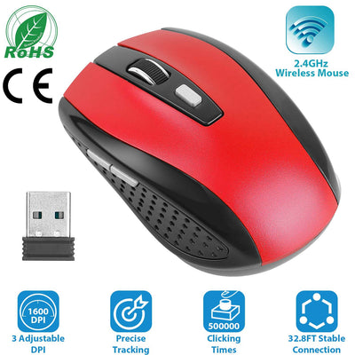 2.4G Wireless Gaming Mouse Optical Mice WIth Receiver 3 Adjustable DPI 6 Buttons For PC Laptop Computer Macbook - 5 - CJ