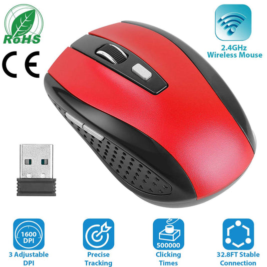 2.4G Wireless Gaming Mouse Optical Mice WIth Receiver 3 Adjustable DPI 6 Buttons For PC Laptop Computer Macbook - 5 - CJ