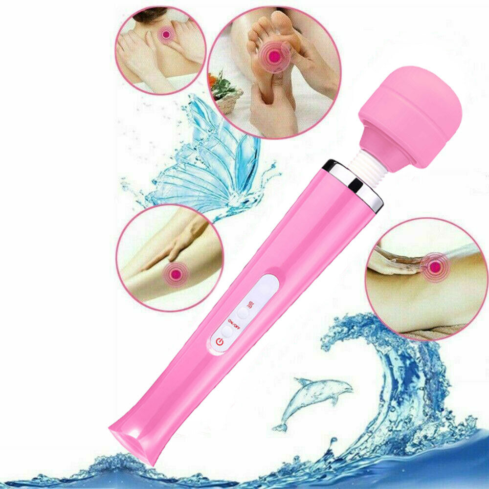 20 Speed Magic Massager Wand Full Body Pain Powerful Waterproof 10 Vibration Mode Massage Vibration UK Plug - 5 - CJ