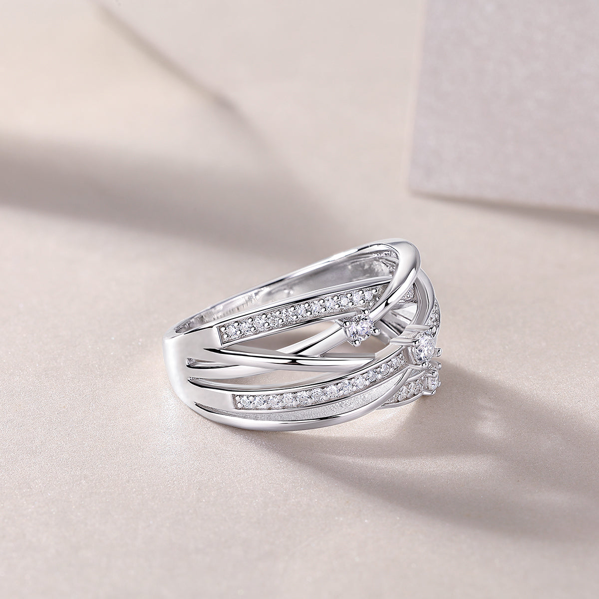 1Star Ring Diamond Ring Luxury Fashion Set Moissanite Silver Ring Prohibit TikTok sales - 5 - CJ