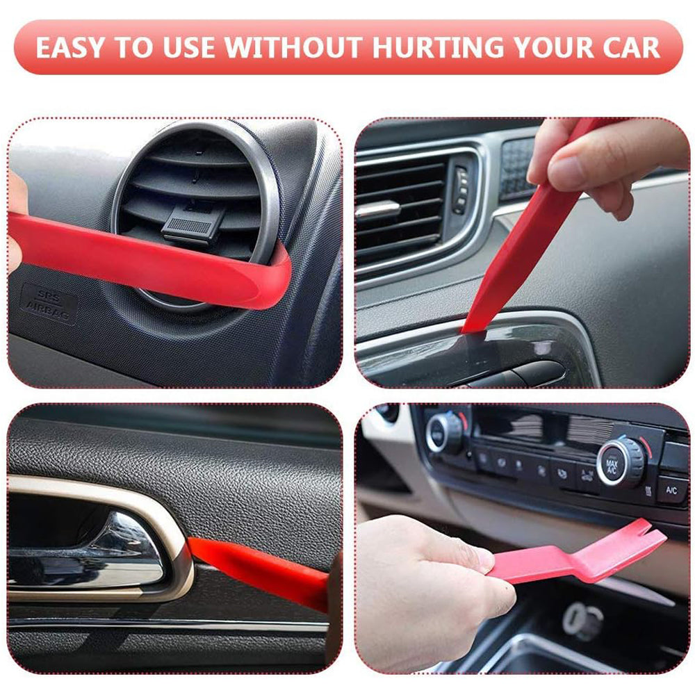19pcs Auto Trim Removal Kits,Car Panel Removal Tool Car Interior Trim Kit Auto Clip Pliers Fastener Remover Pry Tool Set For Automotive Radio Stereo Dash - 5 - CJ