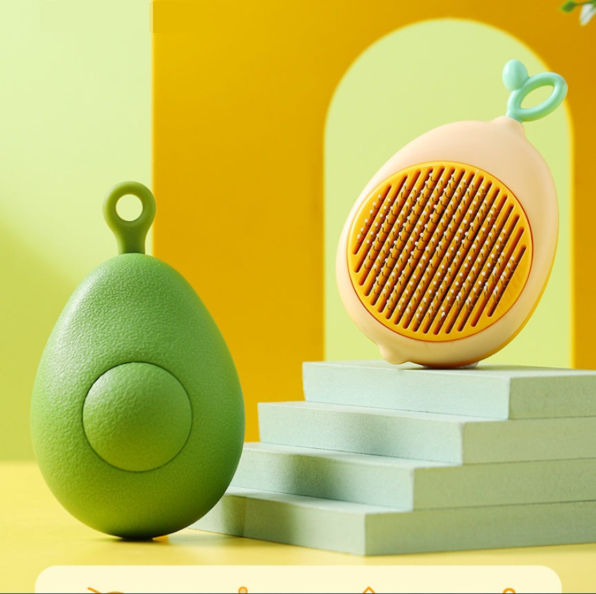 Creative Cat Grooming Comb Portable Massage Brush One - Button Remove Floating Hair Scraper Cats Dogs Pet Self Cleaning Tool Accessories - 5 - CJ