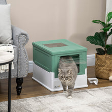 Fully Enclosed Cat Litter Box Portable Pet Toilet With Spoon Large Space - 5 - cjdroshippping