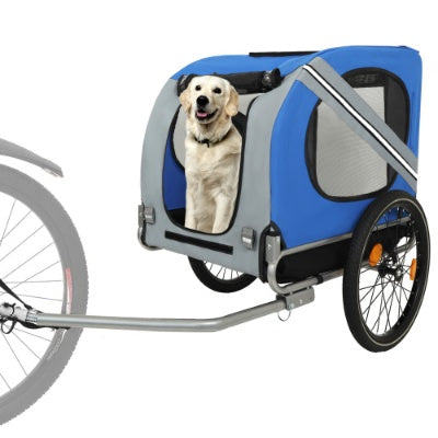 Large Folding Bike Trailer For Dogs  120LB Capacity All - Terrain Pet Carrier, Durable Steel Frame For Cycling, Jogging, Camping  Outdoor Adventures - 5 - cjdroshippping