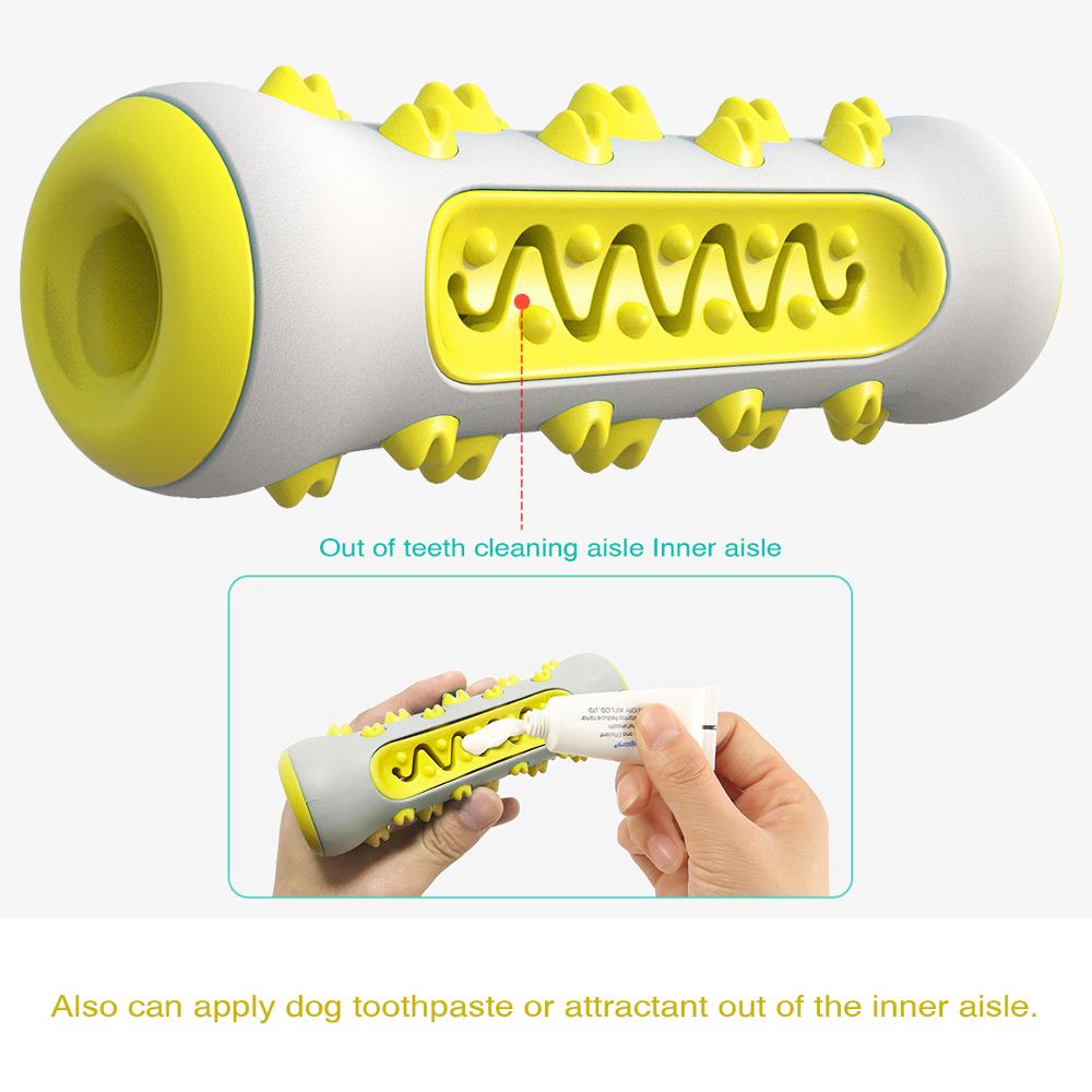 Dog Squeaky Toys For Aggressive Chewers, Tough Toothbrush Dog Chew Toy, Nearly Indestructible Rubber Toys For Pet Training, Teeth Cleaning, Playing And Chewing For Medium & Large Breeds - 5 - CJ
