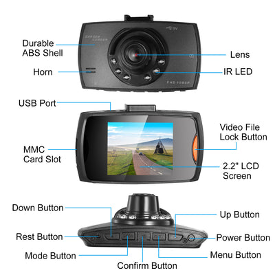 1080P Car DVR Camera Dash Cam Camcorder 90 Degree Angle Loop Recording Night Vison - 5 - cjdropshipping