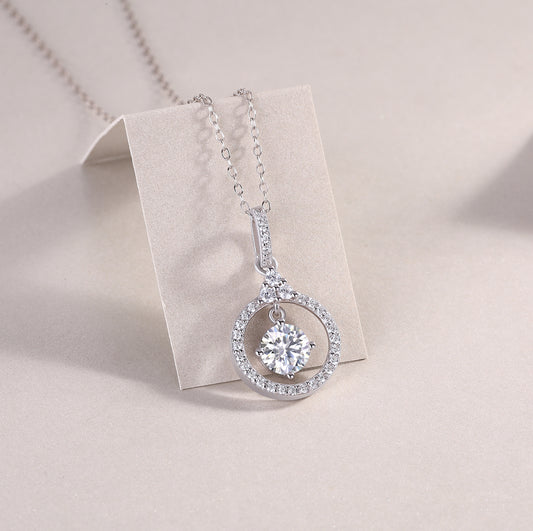 1Love Ring - A Fashionable And Luxurious Diamond Jewelry Pendant Set With 1 - carat Moissan Diamond S925 Sterling Silver And Platinum Plating Prohibit TikTok sales - 5 - CJ