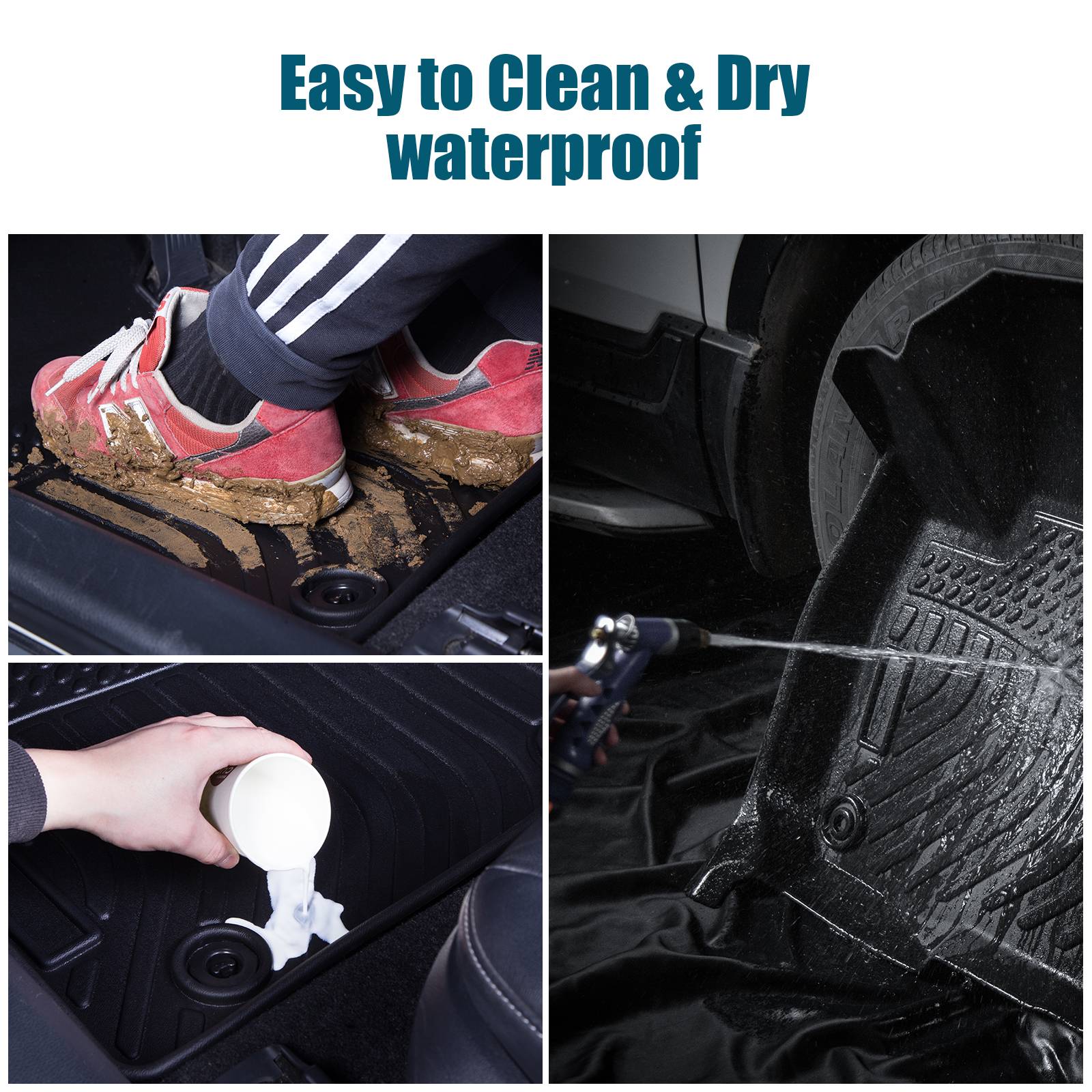 Car Floor Mats For 2023 CRV Hybrid Black All - Weather TPE Rubber Car Mats - 5 - CJ